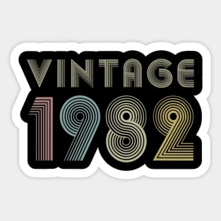 37th Birthday Gift Idea Vintage 1982 Distressed Sticker